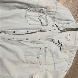 Tecovas Light Blue Denim pearl snap